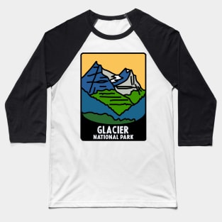 Glacier National Park Decal Baseball T-Shirt